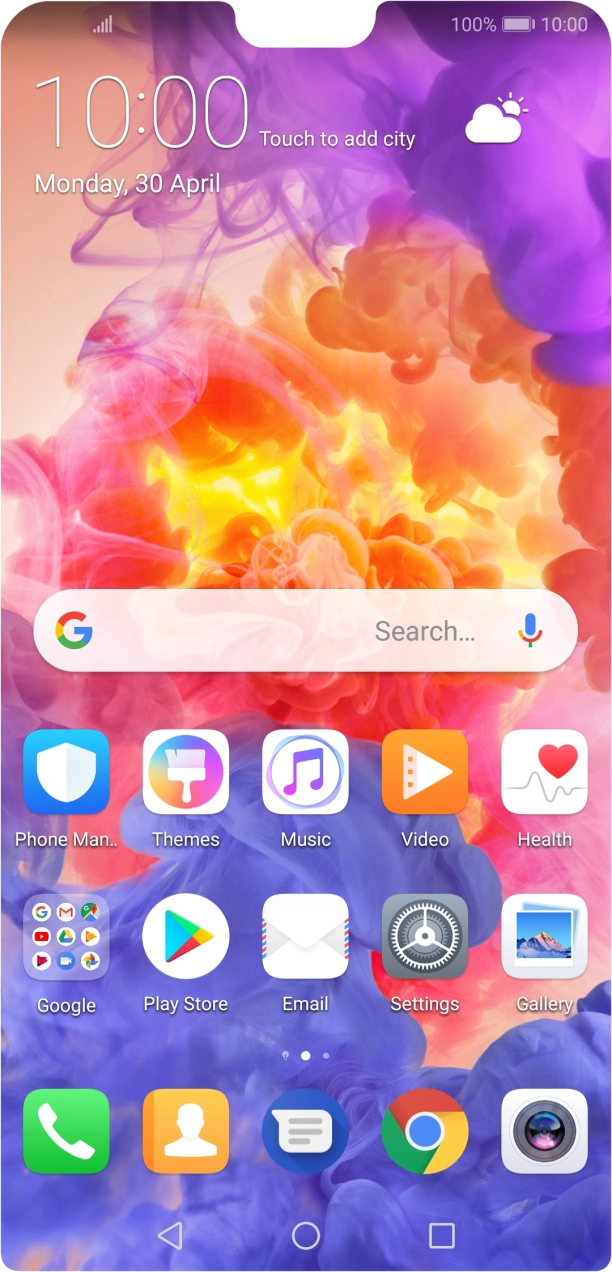 Press the phone icon. Press the phone icon.