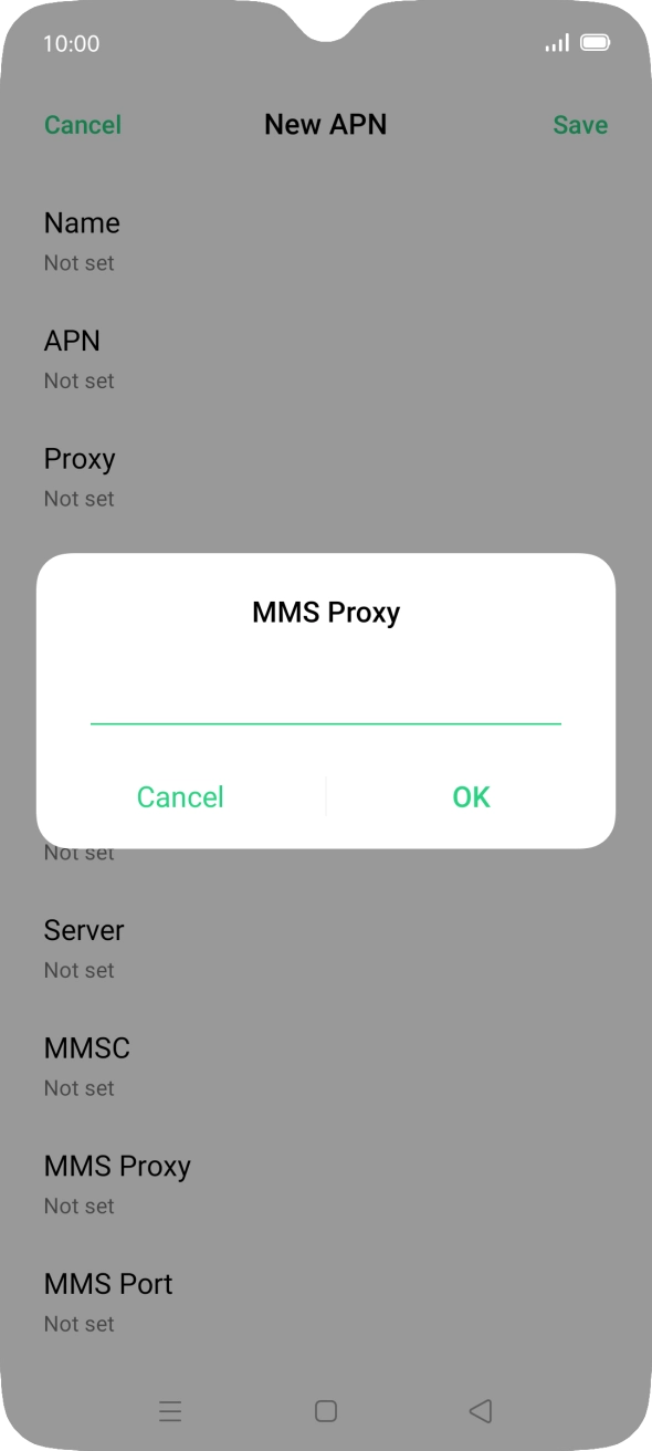 Key in 82.132.254.1 and press OK. Key in 82.132.254.1 and press OK.