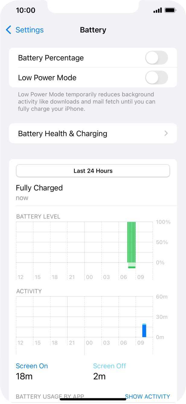 Press the indicator next to 'Low Power Mode' to turn on the function.