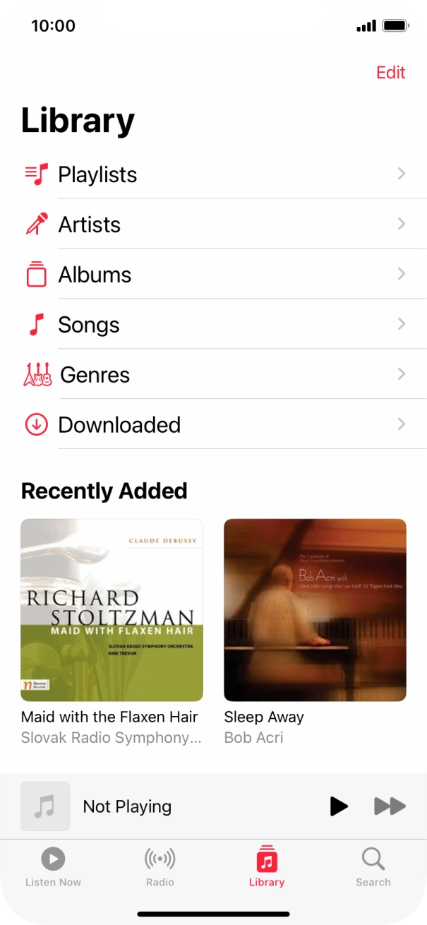 Press Playlists.