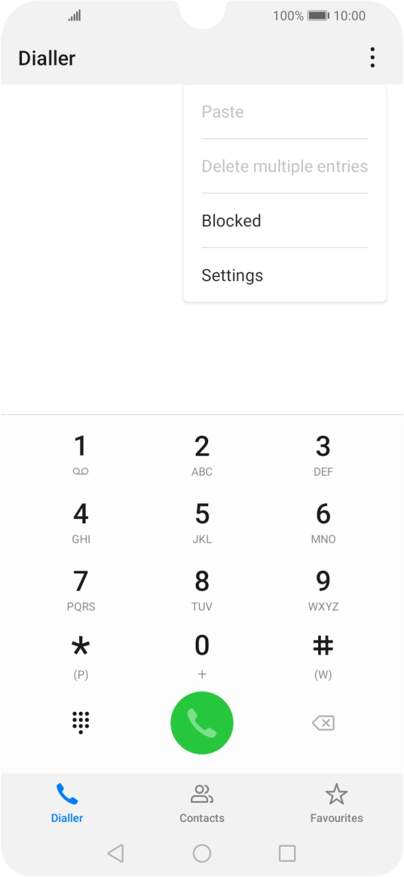 Press Settings.