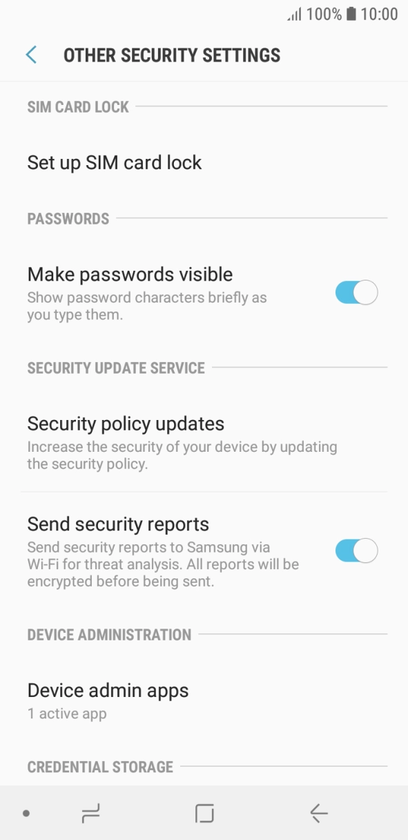 Press Set up SIM card lock.