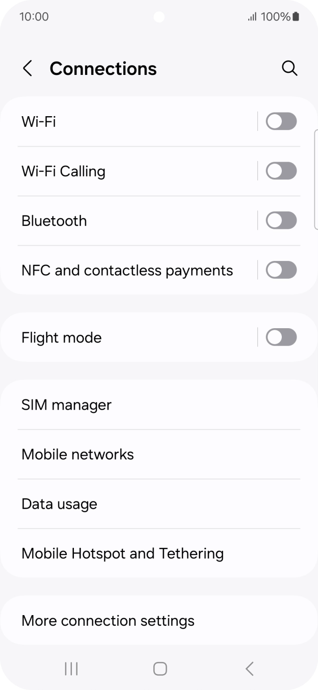 Press Mobile Hotspot and Tethering. Press Mobile Hotspot and Tethering.