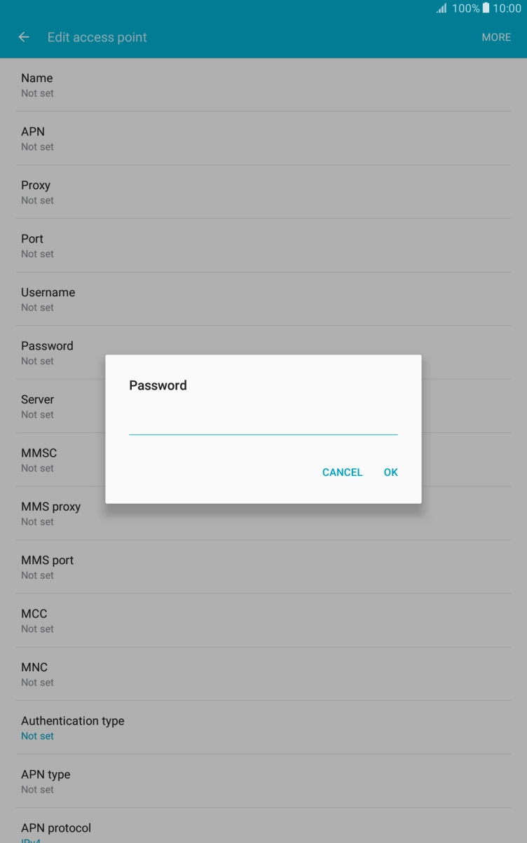 Key in p and press OK. Key in p and press OK.