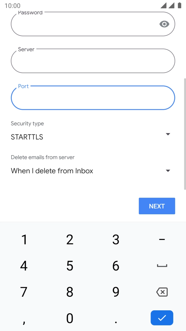 Press the drop down list below 'Security type'. Press the drop down list below 'Security type'.