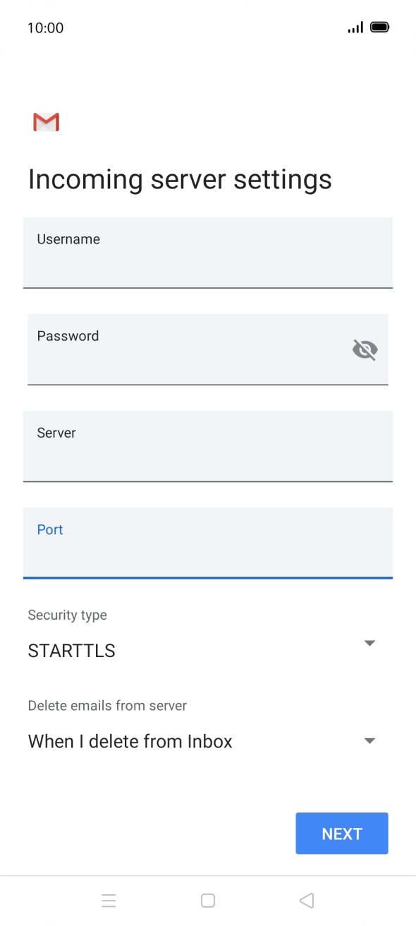 Press the drop down list below 'Security type'. Press the drop down list below 'Security type'.