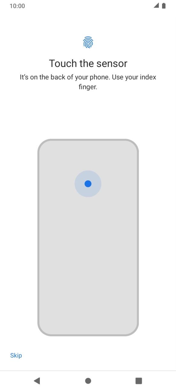 Follow the instructions on the screen to create the phone lock code using your fingerprint.