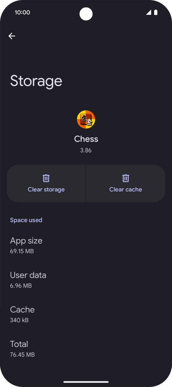 Press Clear cache.