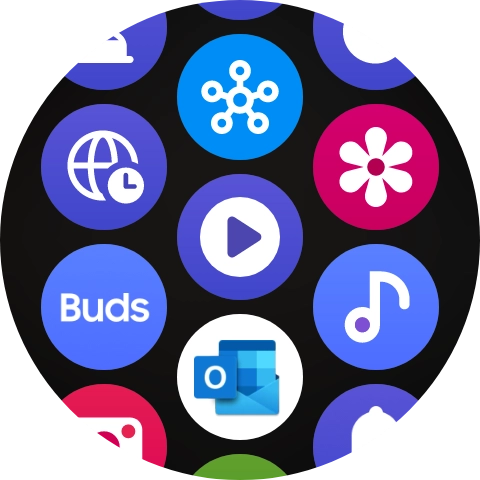Press the music player icon. Press the music player icon.