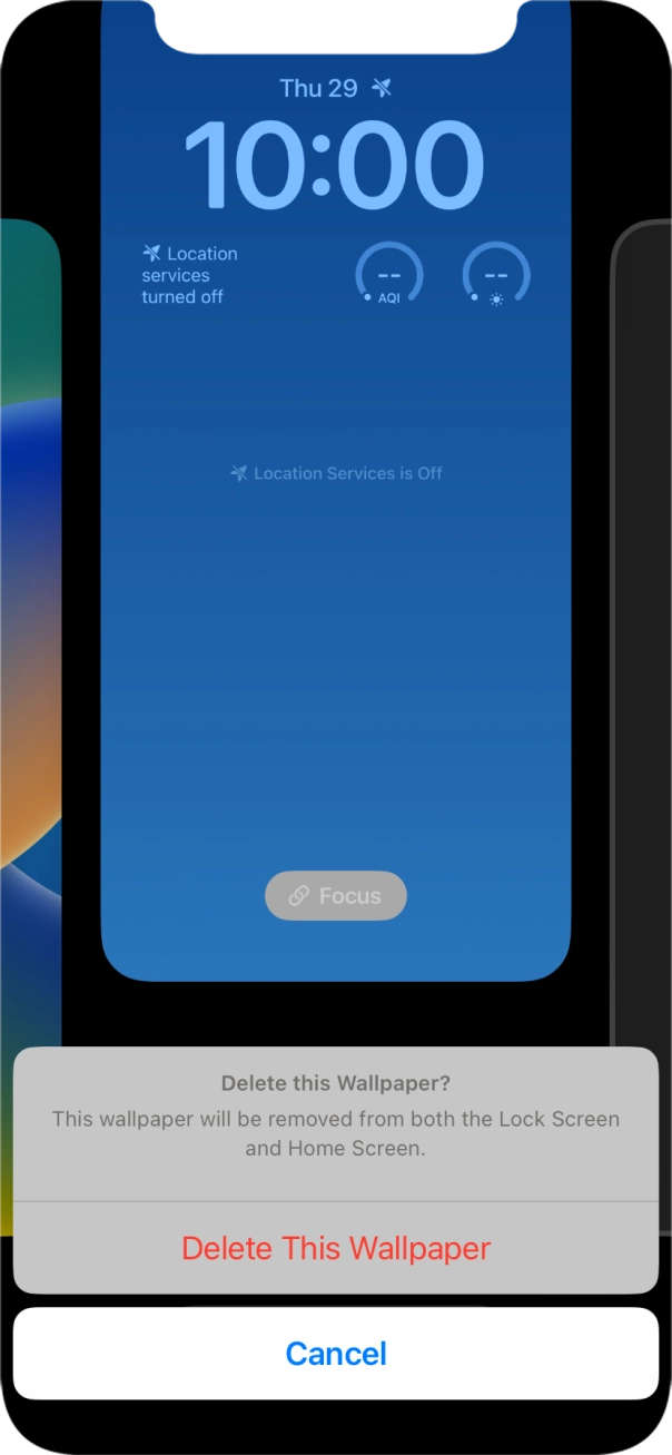Press Delete This Wallpaper.