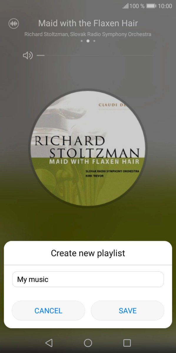 Key in a name for the playlist and press SAVE.