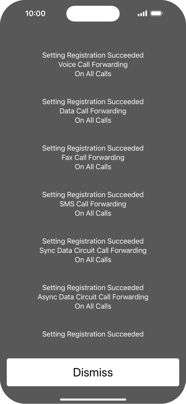 Press Dismiss.