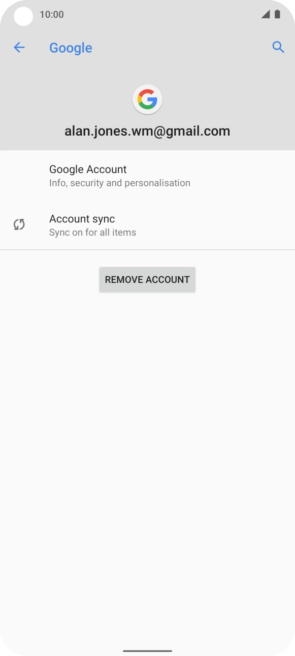 Press Account sync.