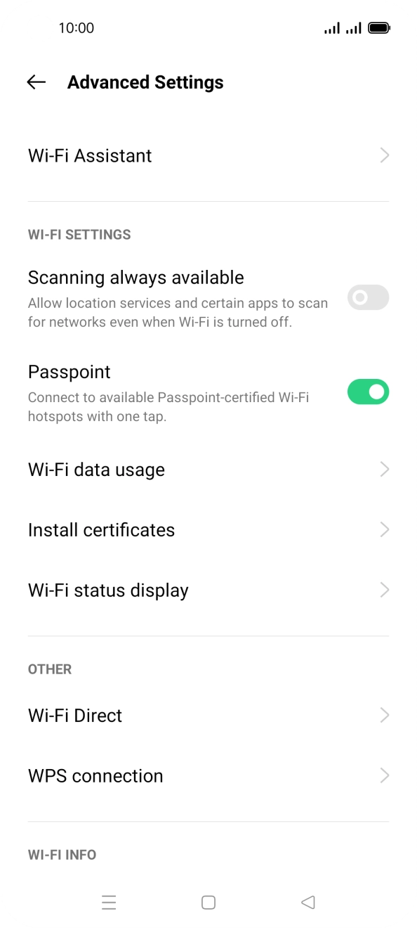 Press Wi-Fi Assistant. Press Wi-Fi Assistant.