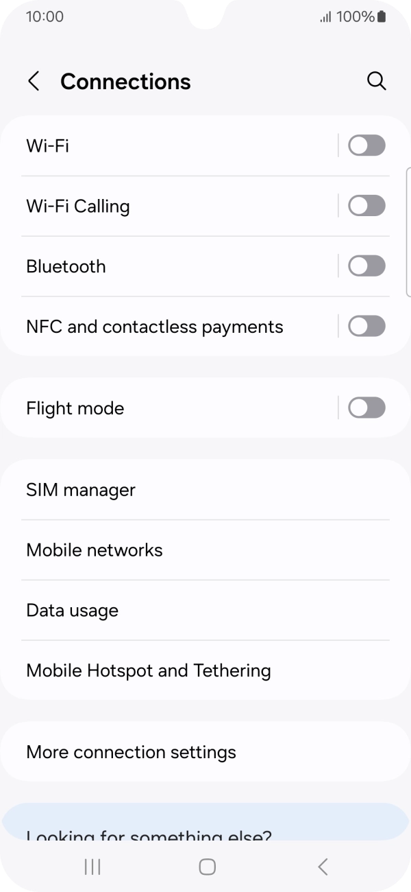 Press Mobile networks.