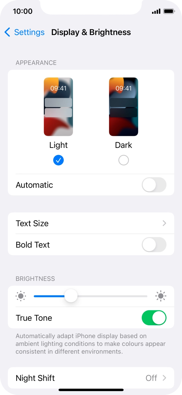 Press Dark. Press Dark.