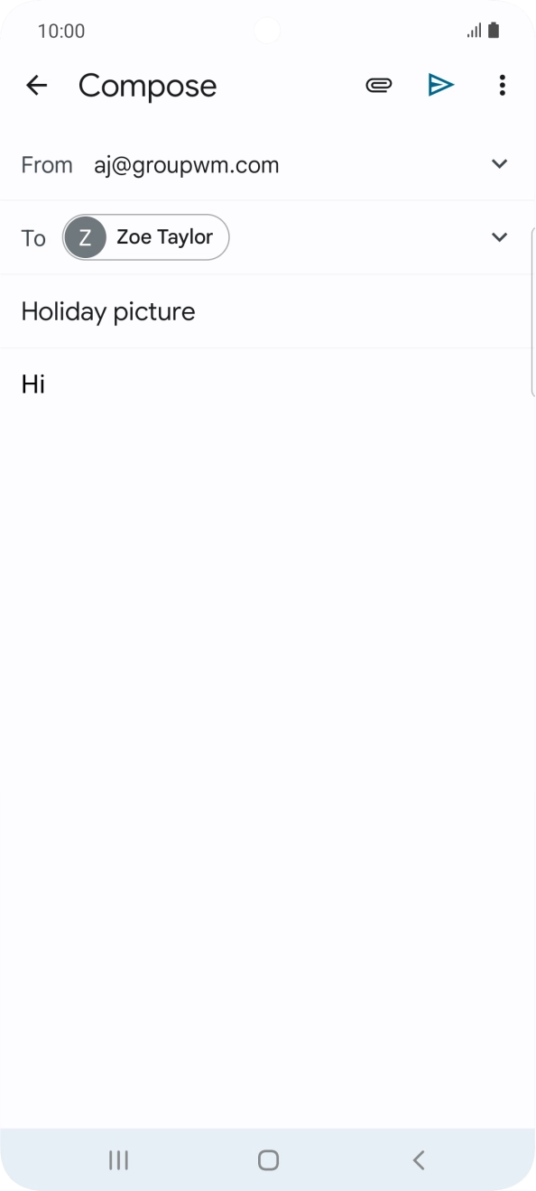 Press the attachment icon. Press the attachment icon.