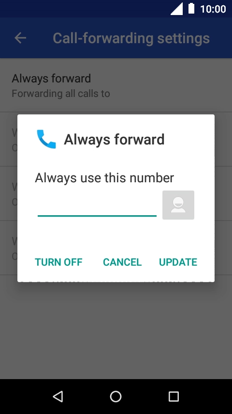 Press TURN OFF.