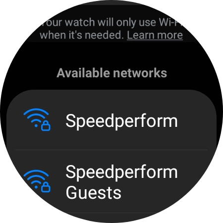 Press the required WiFi network. Press the required WiFi network.