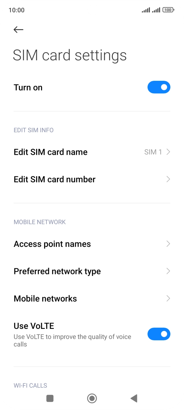 Press Preferred network type.