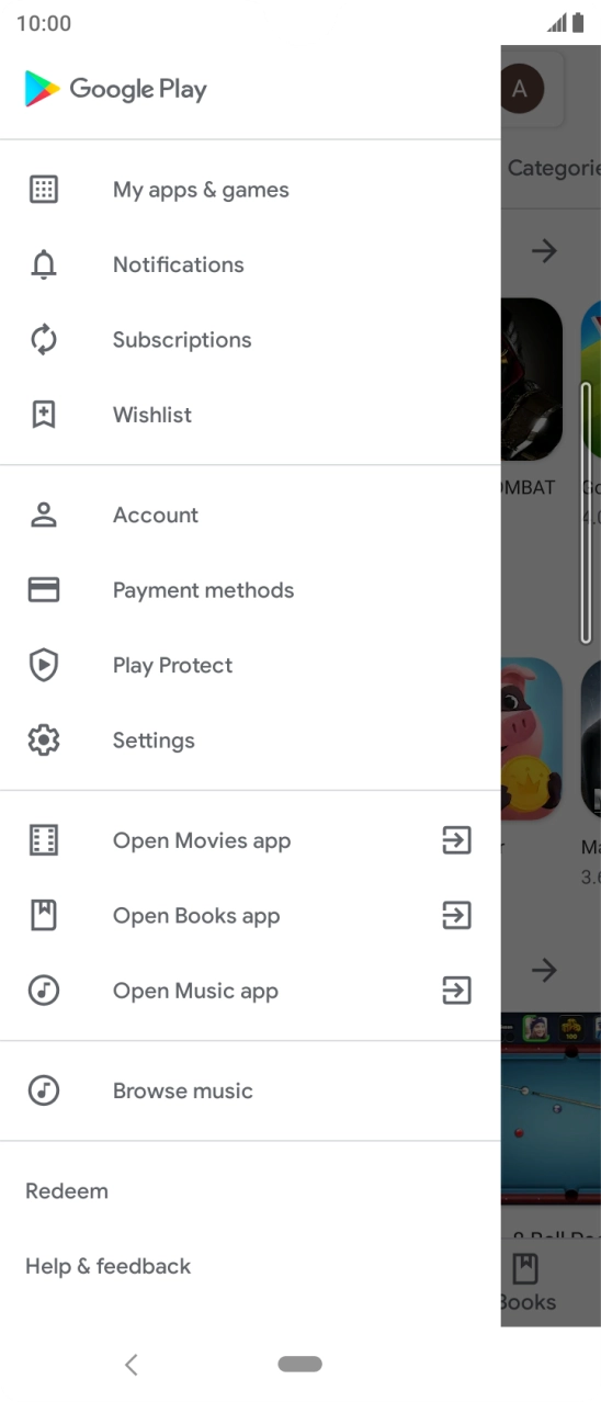Press My apps & games.