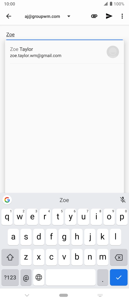 Press the required contact.