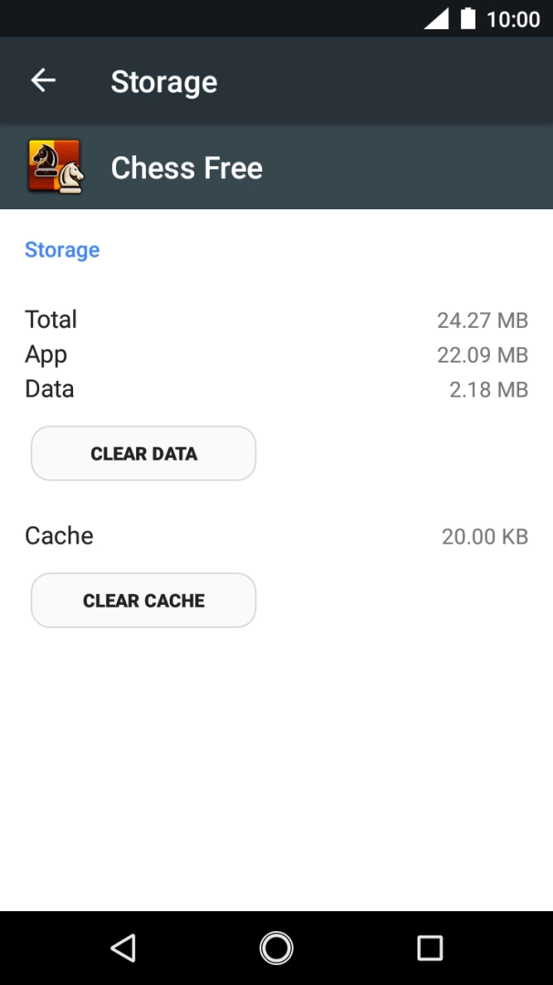 Press CLEAR CACHE.