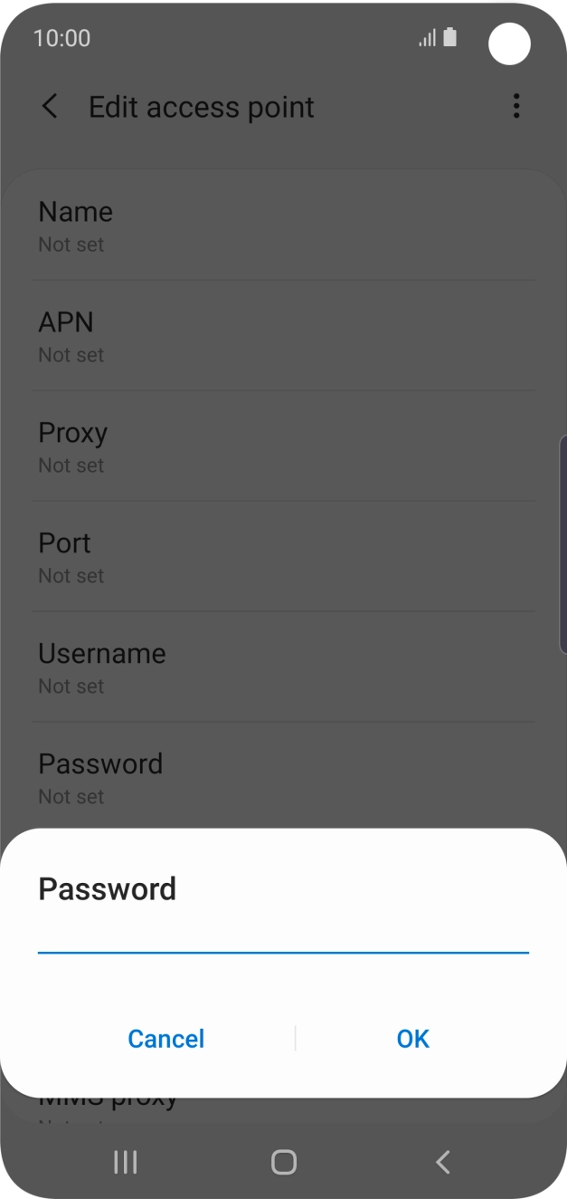 Key in p and press OK. Key in p and press OK.