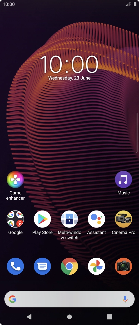 Slide two fingers downwards starting from the top of the screen.
