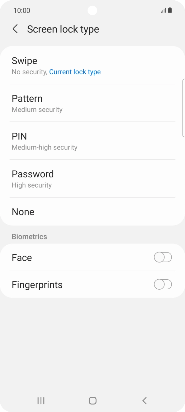 Press Fingerprints.