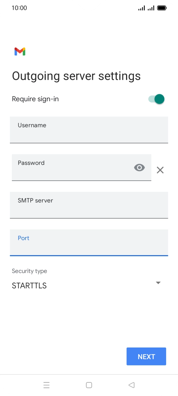 Press the drop down list below 'Security type'. Press the drop down list below 'Security type'.