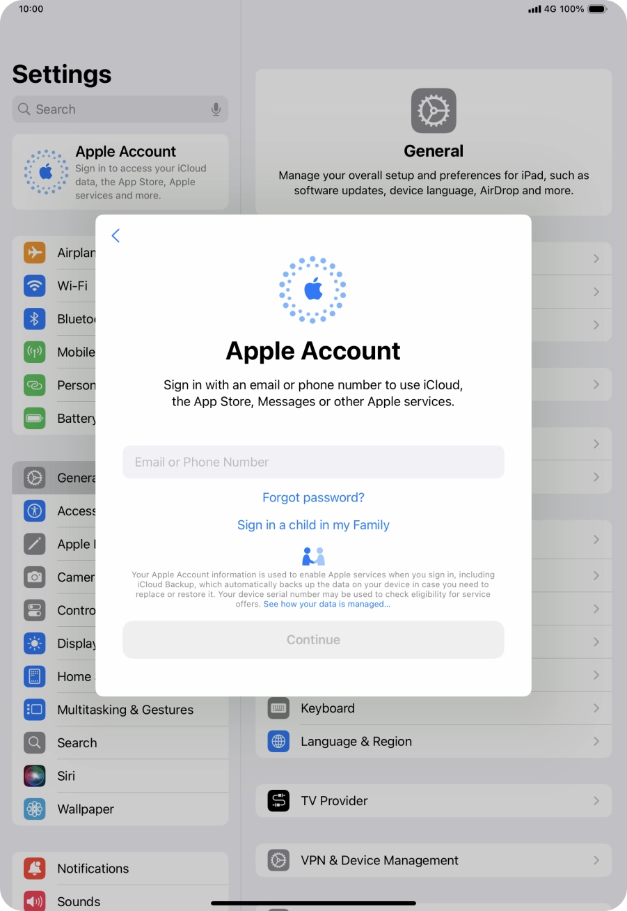 Press Email or Phone Number and key in the username for your Apple ID. Press Email or Phone Number and key in the username for your Apple ID.