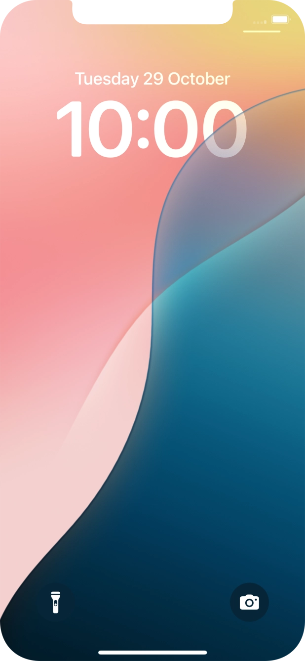 Slide your finger upwards starting from the bottom of the screen.