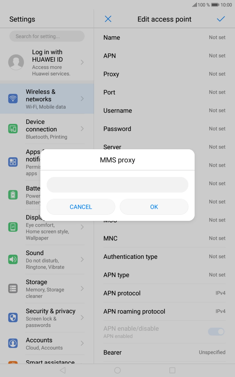 Key in 82.132.254.1 and press OK. Key in 82.132.254.1 and press OK.