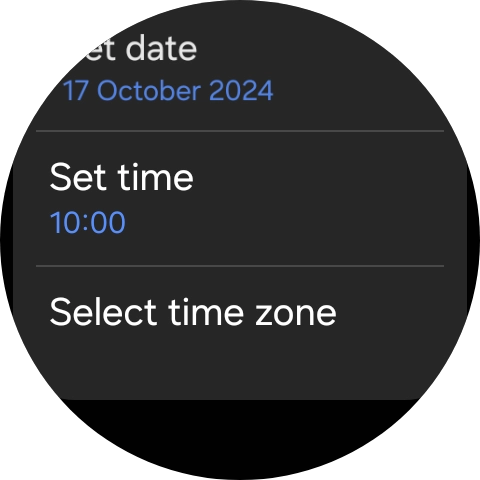 Press Set time.