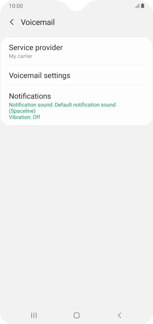 Press Voicemail settings. Press Voicemail settings.