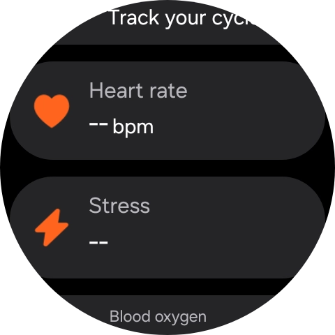Press Heart rate.