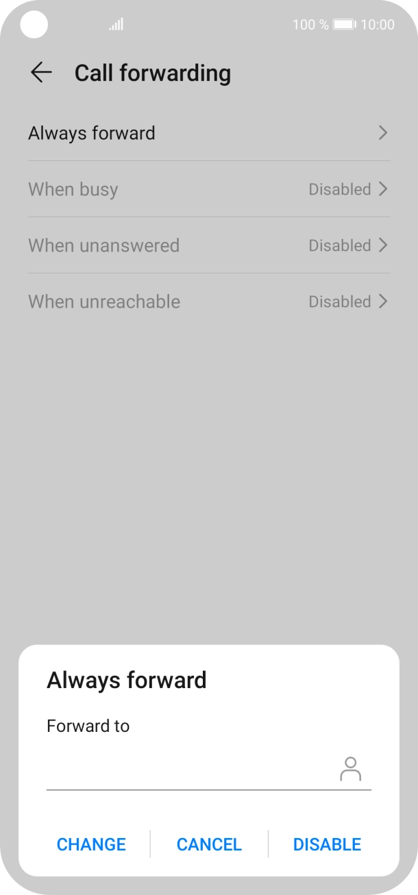 Press DISABLE.