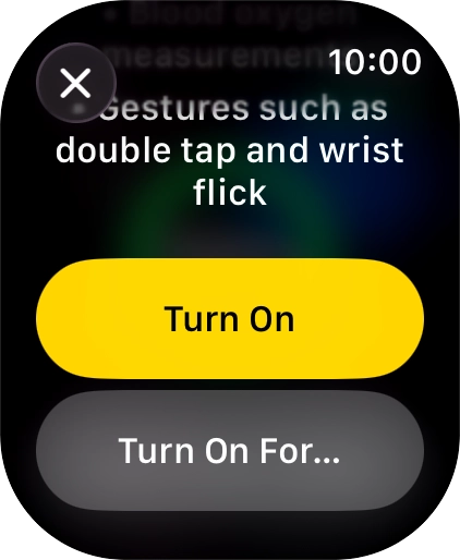 Press Turn On.