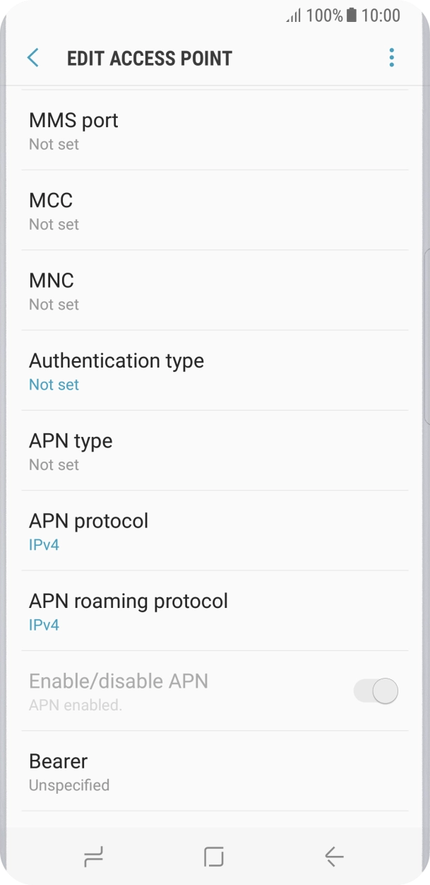 Press MMS port. Press MMS port.