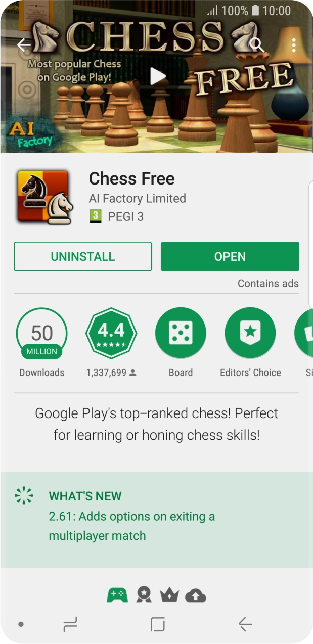 Press UNINSTALL.