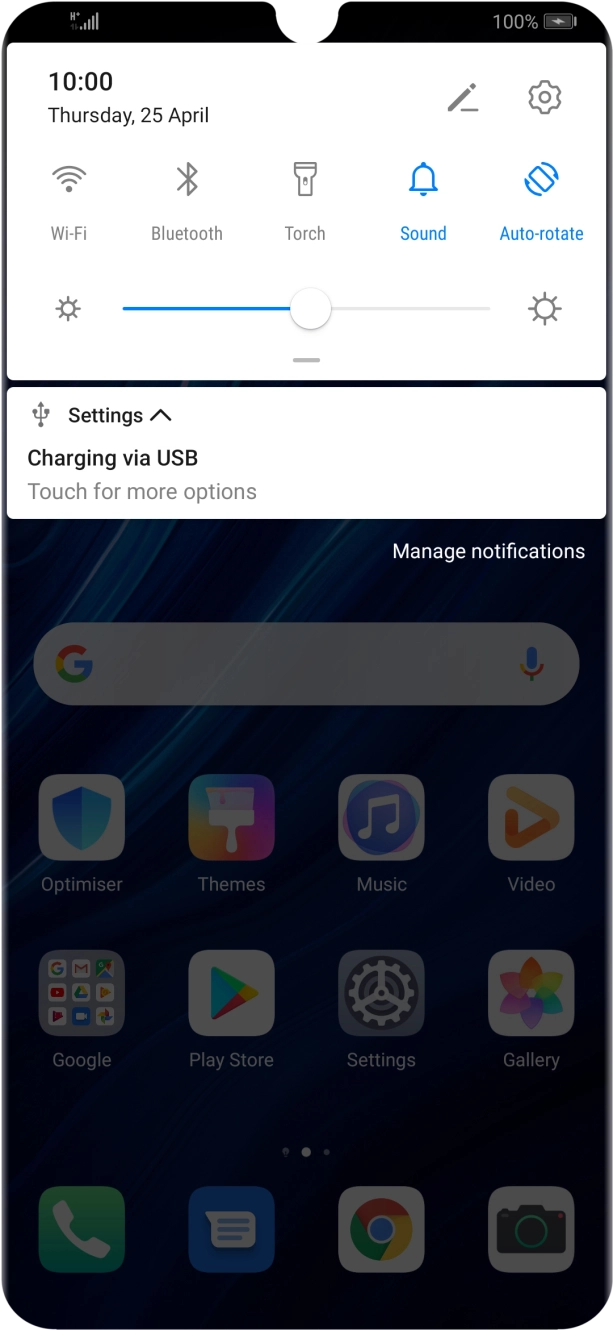Press the sound mode icon the necessary number of times to turn silent mode on or off.