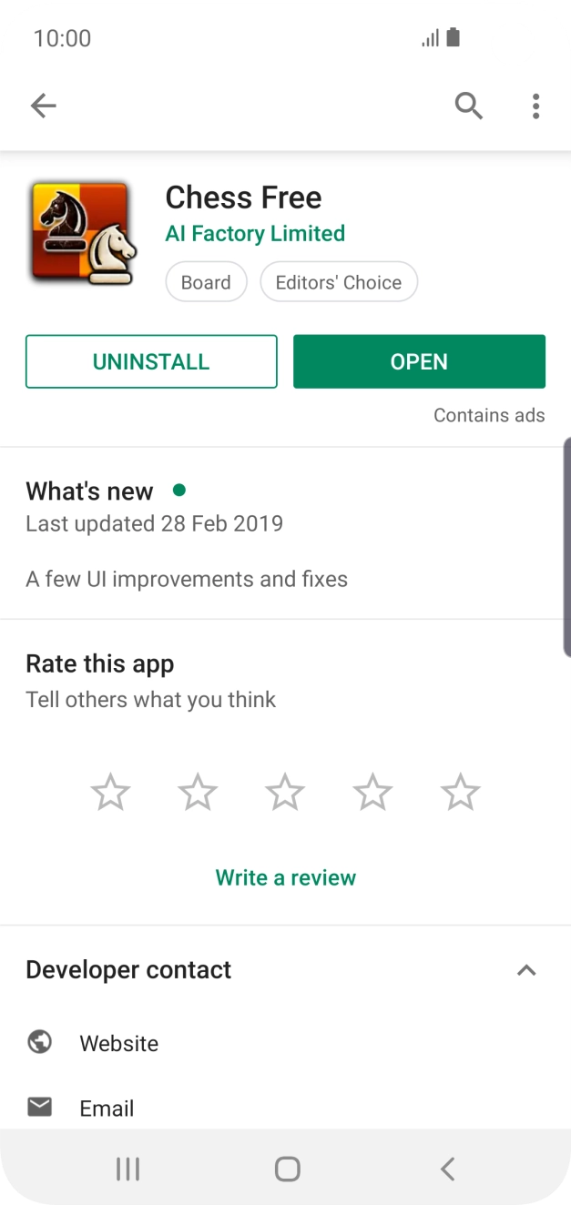 Press UNINSTALL.