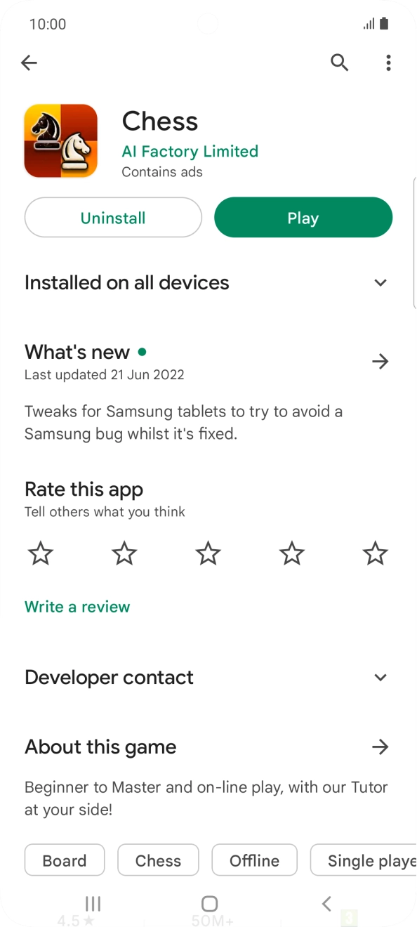 Press Uninstall.