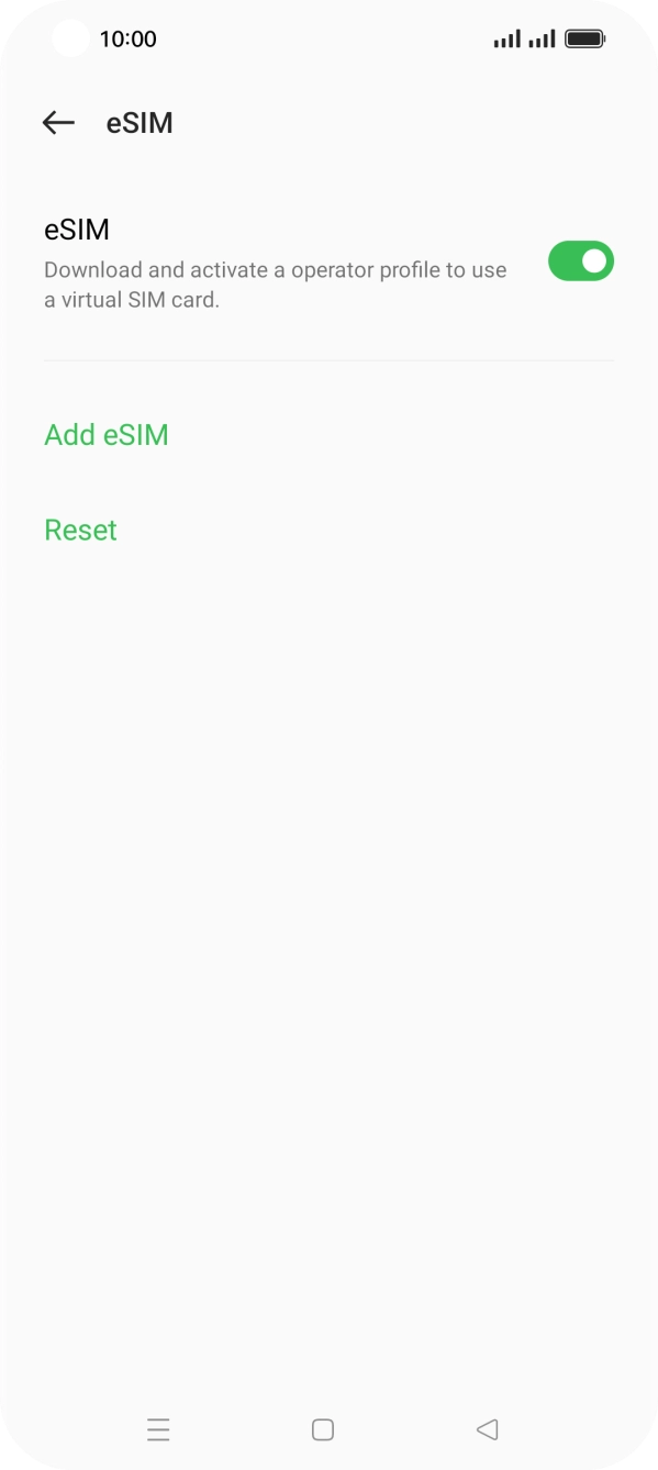 Press Add eSIM. Press Add eSIM.