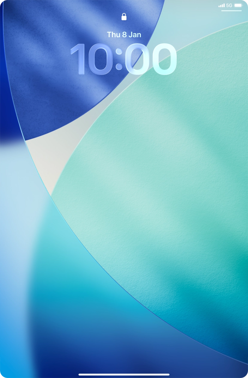 Press and hold anywhere on the lock screen. Press and hold anywhere on the lock screen.