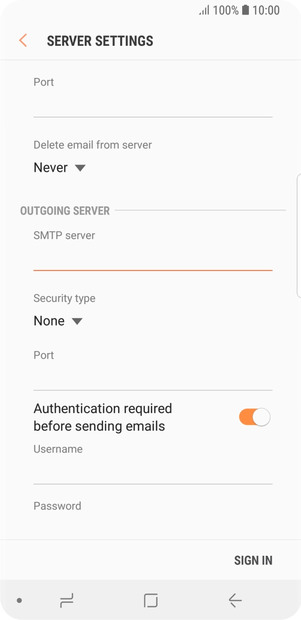 Press the drop down list below 'Security type'. Press the drop down list below 'Security type'.