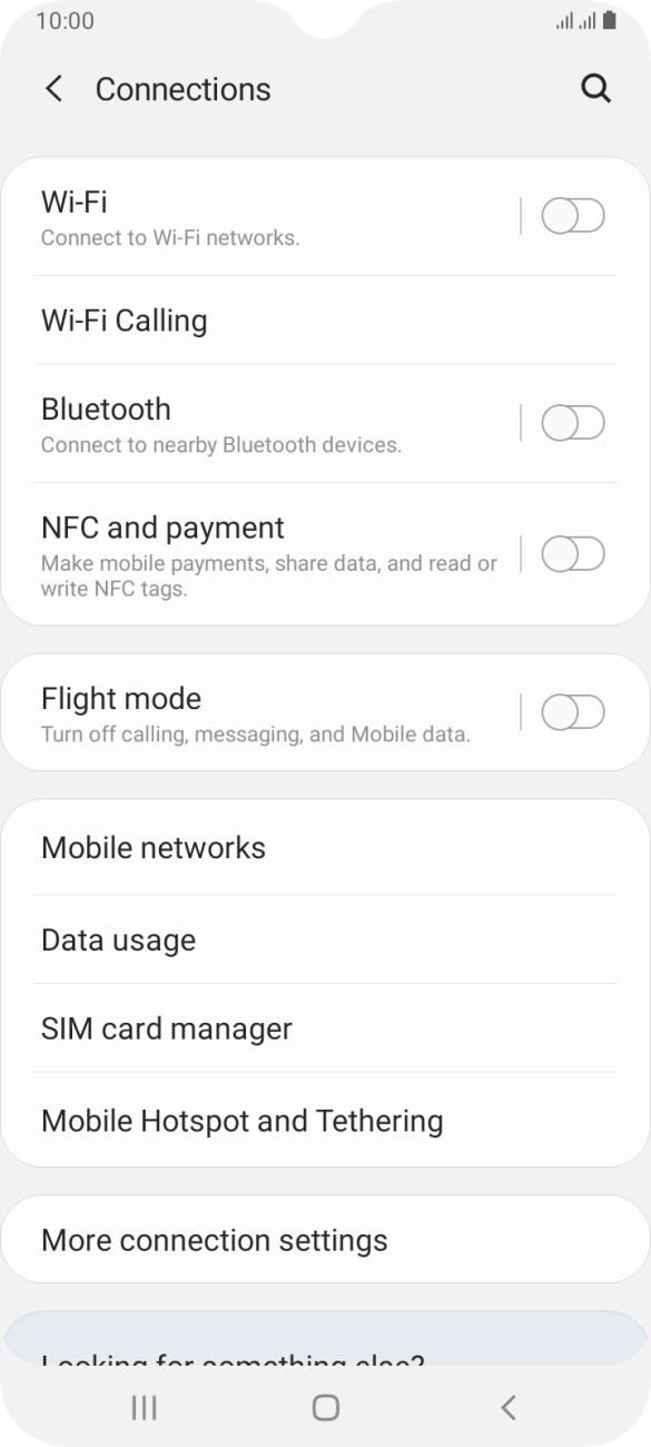 Press Mobile Hotspot and Tethering. Press Mobile Hotspot and Tethering.