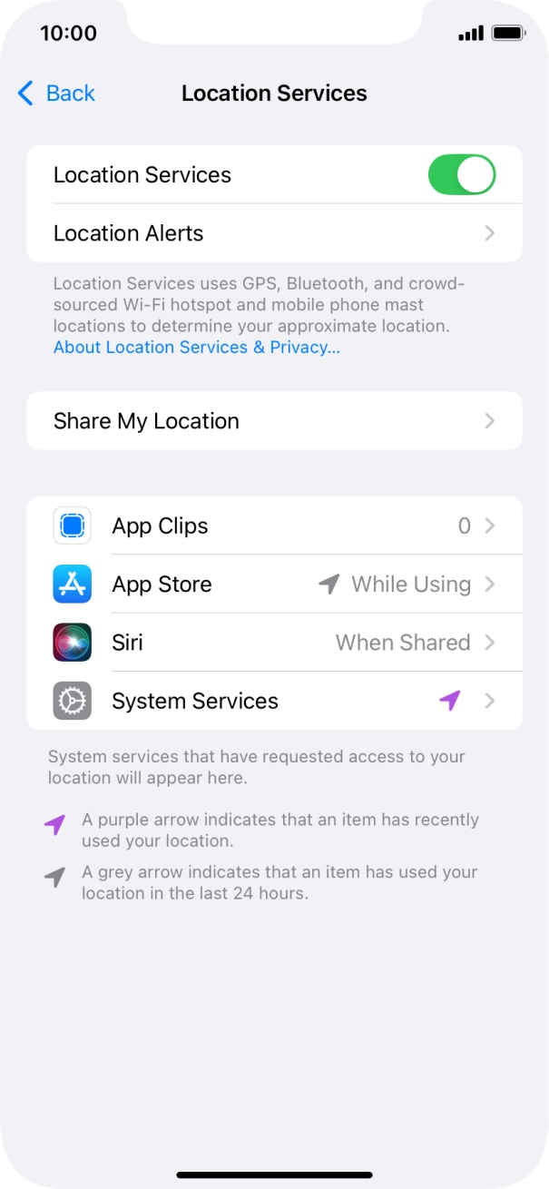 Press the required app. Press the required app.