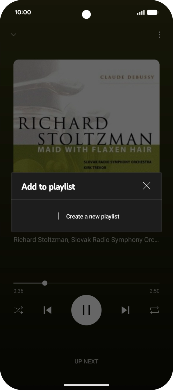 Press Create a new playlist. Press Create a new playlist.